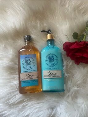 NWT Bath & Body Works Aromatherapy Sleep Hibiscus/Ylang Ylang Lotion & Bodywash